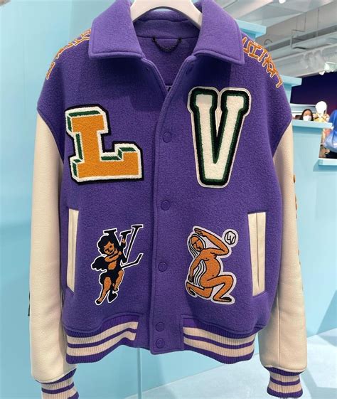 louis vuitton college jacke|Embroidered Varsity Jacket .